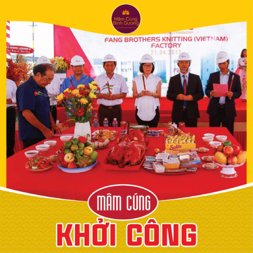 Mâm cúng Động thổ khởi công